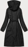 Černý dlouhý kabát s páskem model 17032550 - Ann Gissy Barva: odcienie czerni, Velikost: XXL (44)