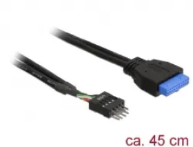 DeLock kábel USB 3.0 pin header samica na USB 2.0 pin header samec / 45cm (83791-DE)