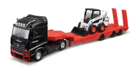 Bburago Haulers construction Kamión MB Actros Gigaspace s Bobcat nakladačom