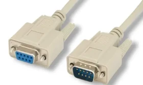 MicroConnect sériový kábel RS-232, D-SUB 9-pin (M) - D-SUB 9-pin (F) 3M béžová (SCSEHN3)