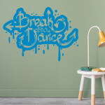 Veselá Stena Samolepka Break Dance Farba: oranžová, Veľkosť: 100 x 72 cm