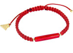 Lampglas Ochraňujúci červený náramok Shamballa Red Line s 24kt zlatom v perle Lampglas BSHX4