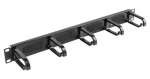 Lanberg AK-1203-B čierna / Organizér káblov do racku / 19" / 1U (AK-1203-B)