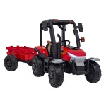 Mamido Detský elektrický traktor BLAST s prívesom 2x200W červený