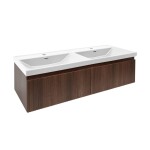 Kúpeľňová skrinka s umývadlom SAT Evolution 118x30x44,8 cm orech Aida mat SATEVO120NAU5 SATEVO120NAU5