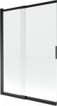 MEXEN - Fox 2-krídla posuvná vaňová zástena 120 x 150, transparent, čierna 891-120-002-70-00