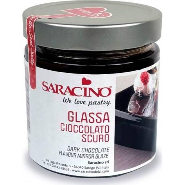 Zrkadlová poleva tmavá čokoláda 350 g - Saracino - Saracino
