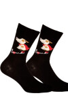 Vzorované pánske ponožky PERFECT MAN-CASUAL BLACK G95 39-41