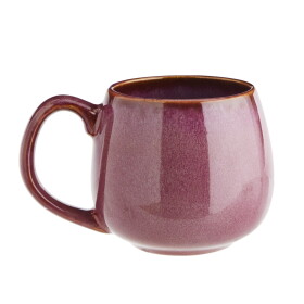 MADAM STOLTZ Kameninový hrnček Plum Reactive Glaze 400 ml