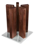 KAI Stonehenge orech / Magnetický blok na nože / 10 nožov / nerez a orechové drevo (STH-5)