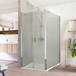 Mereo Sprchovací kút, Lima, obdĺžnik, dvojkrídlový, lietací, 100x120 cm, chróm ALU, sklo Point CK88532K