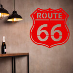 Veselá Stena Samolepka Route 66 Farba: modrá, Veľkosť: 100 x 100 cm