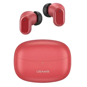 USAMS BH Series BHUBH03 červená / Bezdrôtové slúchadlá do uší / Bluetooth 5.1 / výdrž 25 h (BHUBH03)