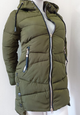 Dámska zimná bunda s kapucňou ty0136 zelená - Goodlooking S