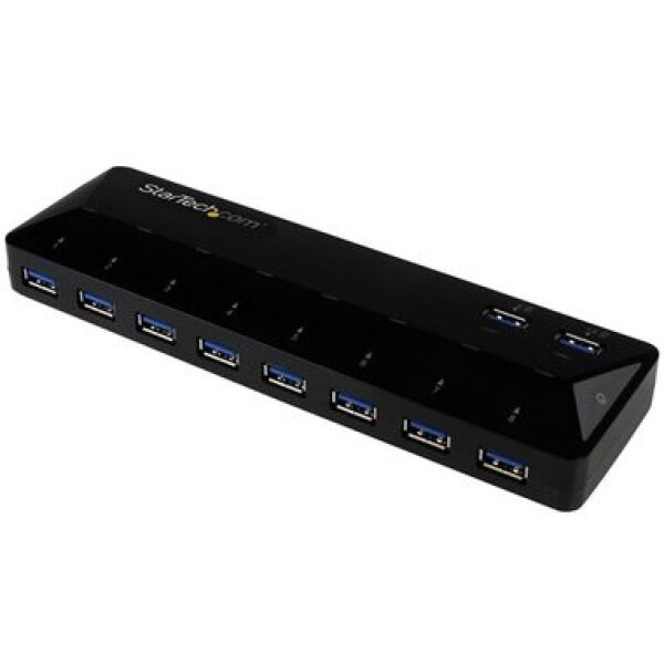 StarTech USB 3.0 HUB 10 portov / 2 nabíjacie a synchronizačné porty 1.5A (ST103008U2C)