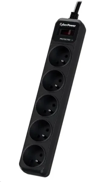 CyberPower B0520SC0-FR čierna / Prepäťová ochrana / 5 zásuviek / vypínač / 1.8 m (B0520SC0-FR)