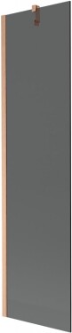 MEXEN/S - Next vaňová zástena FIX 50 x 150, grafit, meď kartáčovaná 895-050-000-00-40-65