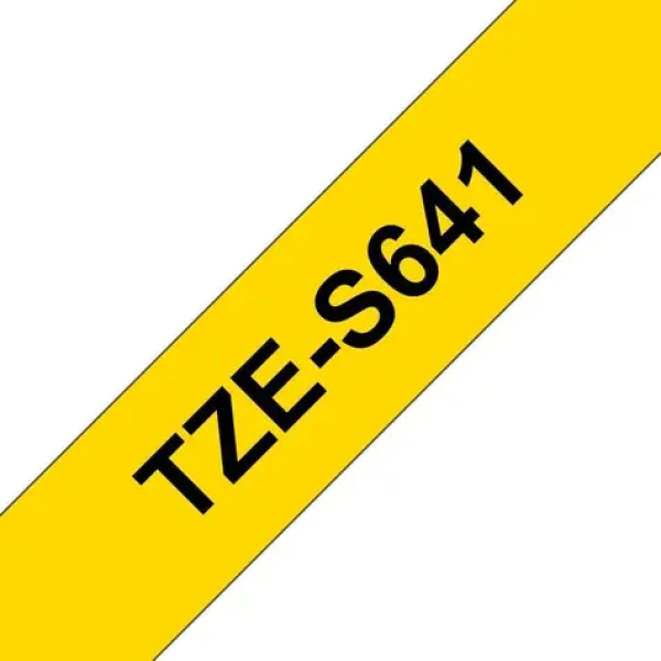 Brother TZE-S641 žltá/čierna / Kazeta s páskou / Laminovaná / Silne lepiaca / 18 mm / 8 m (TZE-S641)