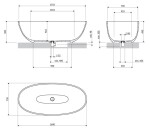 OMNIRES - SHELL M+ Voľne stojaca vaňa, 160 x 75 cm, béžová mat SHELLWWDB