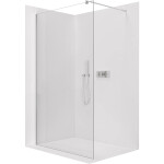 CERANO - Sprchová zástena Walk-in Onyx Round Ľ/P - 8 mm - okrúhla vzpera - chróm, transparentné sklo - 90x200 CER-DY101-90-200