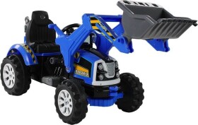 Lean elektrický traktor s naberačkou modrá
