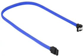 Sharkoon SATA III modrá / dátový kábel / 90 ° konektor / 45 cm (4044951016532)