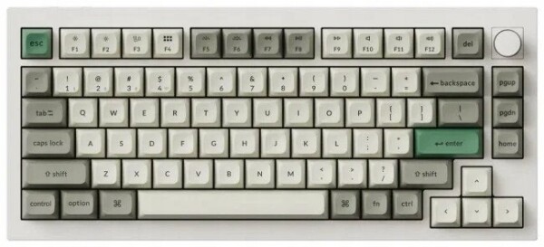 Keychron Keychron Q1 Max QMK/VIA Wireless Custom Mechanical Keyboard Fully Assembled Knob / Shell White / Gateron Jupiter Banana