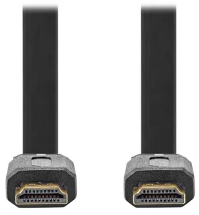 Nedis High Speed HDMI 2 m čierna / Kábel HDMI / 4K 30 Hz / Ethernet / pozlátené konektory / plochý / bulk (CVGL34100BK20)
