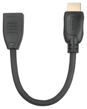TB Touch HDMI (M) - HDMI (F) čierna / Redukcia / 0,15 m / HDMI 2.0 (AKTBXVH1F20G15B)