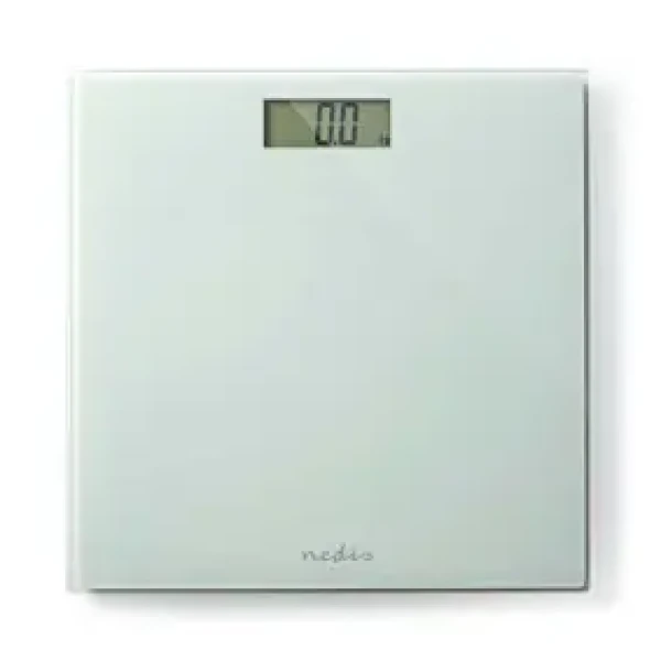 Nedis Osobná váha biela / Digitálne / Tvrdené sklo / nosnosť: 150 kg (PESC500WT)