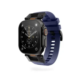 Epico FKM Rubber Pre remienok s nerezovým zapínaním pre Apple Watch SE (44mm)/Series 1-9 (42/44/45mm) modrá (63318101600002)