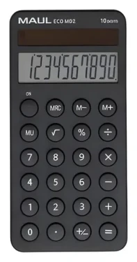 Maul ECO MD 2 čierna / Kalkulačka / desaťmiestna / solárne napájanie (7275290)