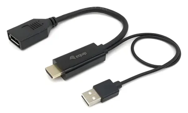 Equip HDMI › DisplayPort / Adaptérový kábel / 4K / 60 Hz / 0,15 m / čierny (119039)