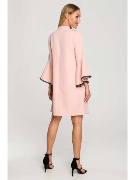 Dámske šaty M698 Powder pink - MOE M pudrovo-růžová