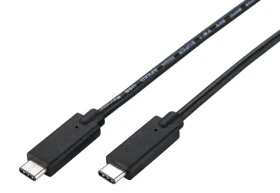 C-tech USB-C kábel 1 m čierna / USB-C (M) - USB-C (M) (8594125013622)