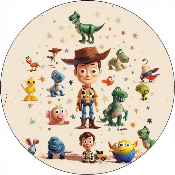 Jedlý papier Toy Story Woody s hračkami-02 19,5 cm - Pictu Hap - Pictu Hap