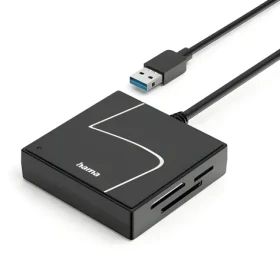 HAMA čierna / Čítačka pamäťových kariet / USB 3.2 Gen 1 / SD, CF, MS / USB-A + USB-C adaptér