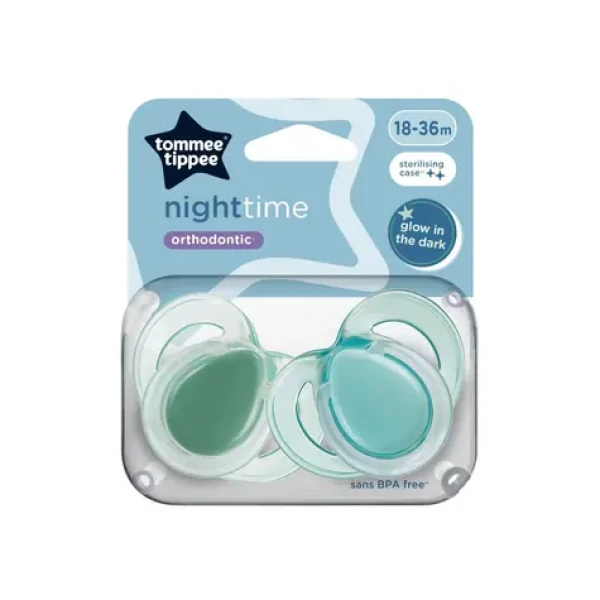 Tommee Tippee CTN Cumlík silikón Night, 18-36m, 2ks - viac farebných variant (43340099)