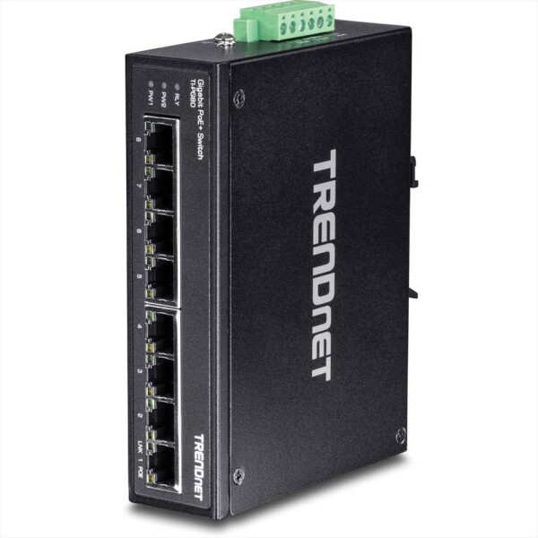 TrendNet TI-PG80 priemyselný ethernetový switch 10 / 100 / 1000 MBit/s; 21.22.1190