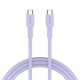 Canyon OnWire CCAP60CL fialová / Nabíjací kábel / USB-C - USB-C / opletený / 60W PD / 480 Mbps / 1 m (CND-CCAP60AB10PU)