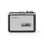 Nedis ACGRU100GY strieborná / Prenosný kazetový prehrávač / 1x 3,5 mm / 1x mini-USB / Napájanie z batérie (ACGRU100GY)