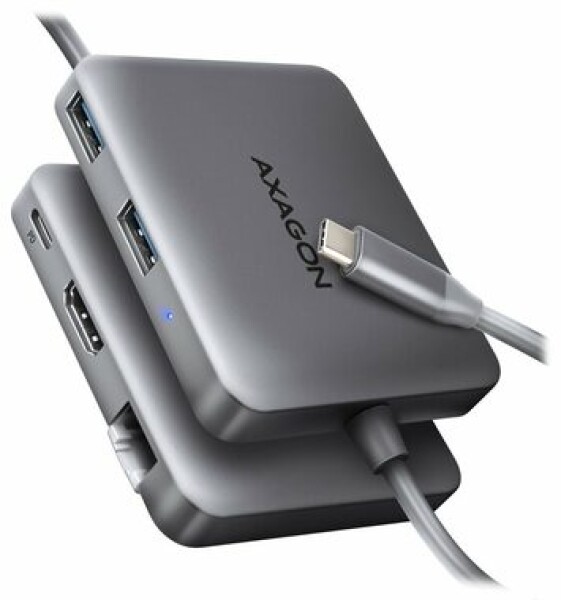 Axagon HMC-5HL, USB 5Gbps húb, 2x USB-A, HDMI 4k/60Hz, RJ-45 GLAN, PD 100W, kábel USB-C 20cm (HMC-5HL)