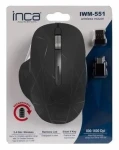 INCA IWM-551 čierna / Bezdrôtová myš / 1600 DPI / 6 tlačidiel / RF 2,4 GHz / LED (IWM-551)