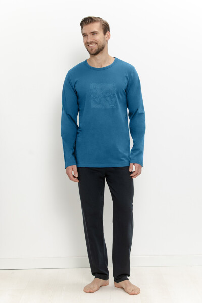 Pyžamo Taro 3672 Rafael, s dlhými rukávmi, veľkosti M–2XL, Z26 Modrá L