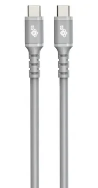 TB Touch USB-C kábel sivý 1m / Nabíjací a dátový kábel / USB-C - USB-C / 60 W / 480 Mb/s / silikónový (AKTBXKUCC2SI10G)