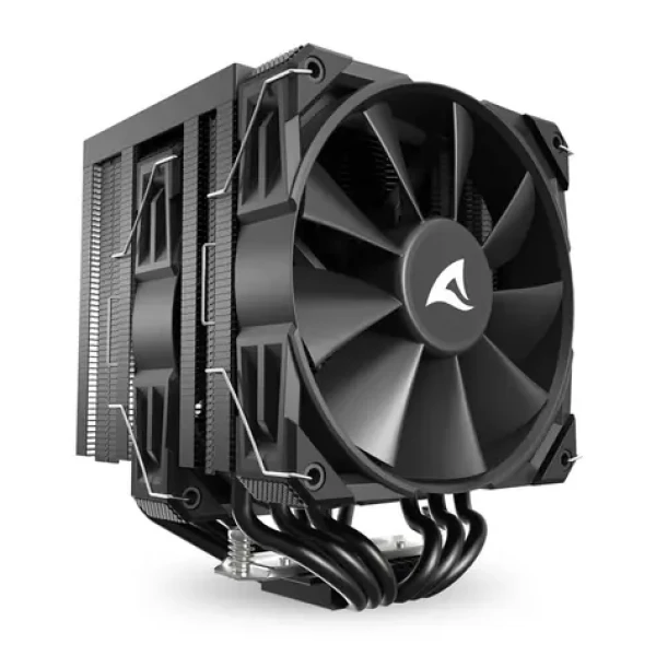Sharkoon A60 čierna / 2x 120mm / 260W TDP / 1800 RPM @ 30 dB / AMD + Intel (4044951042043)