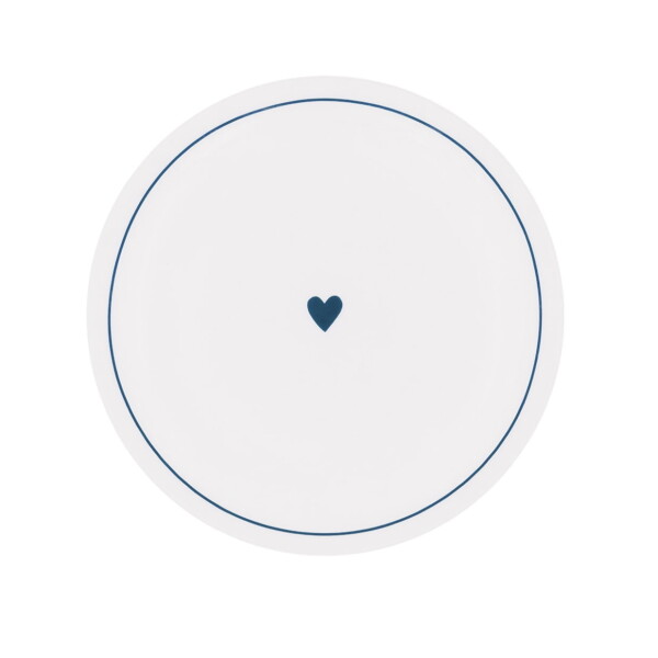 Eulenschnitt Porcelánový tanier Heart Ø 20,4 cm – dark blue