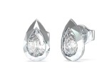 Guess Pôvabné oceľové náušnice Tear Drop 4G Light JUBE05247JWRHT/U