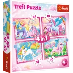 Trefl - Puzzle - Jednorožce a kúzla 4v1
