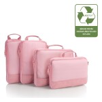 Cestovne organizery Heys Ecotex Compression Packing Cube 4 Pc Set Pink Sand